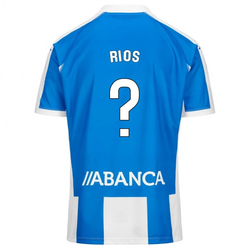 Danxen Uomo Maglia Hugo Rios #0 Blu Bianco Kit Gara Home 2024/25 Maglietta