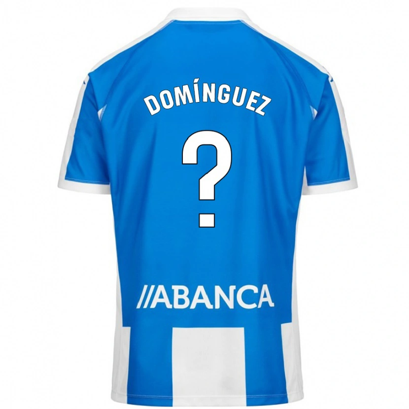 Danxen Uomo Maglia David Domínguez #0 Blu Bianco Kit Gara Home 2024/25 Maglietta