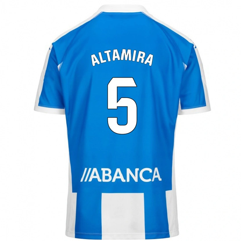 Danxen Uomo Maglia Inés Altamira #5 Blu Bianco Kit Gara Home 2024/25 Maglietta