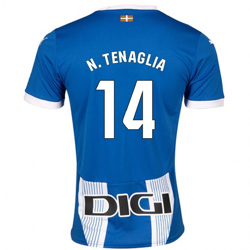 Danxen Uomo Maglia Nahuel Tenaglia #14 Blu Kit Gara Home 2024/25 Maglietta