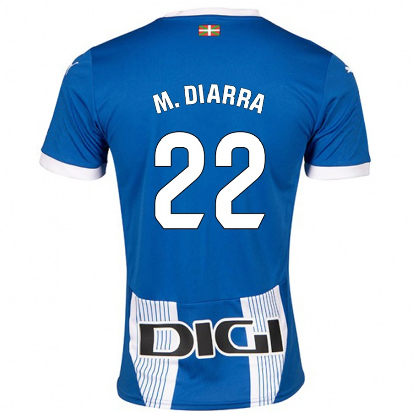 Danxen Uomo Maglia Moussa Diarra #22 Blu Kit Gara Home 2024/25 Maglietta