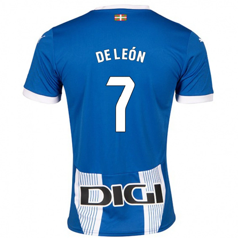 Danxen Uomo Maglia José De León #7 Blu Kit Gara Home 2024/25 Maglietta