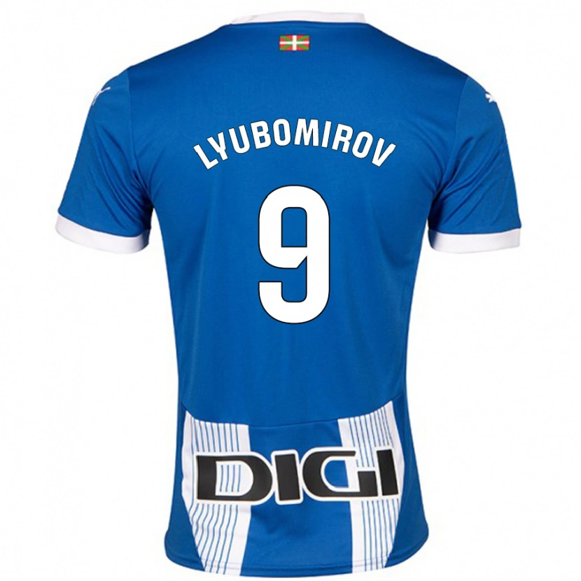 Danxen Uomo Maglia Daniel Lyubomirov #9 Blu Kit Gara Home 2024/25 Maglietta