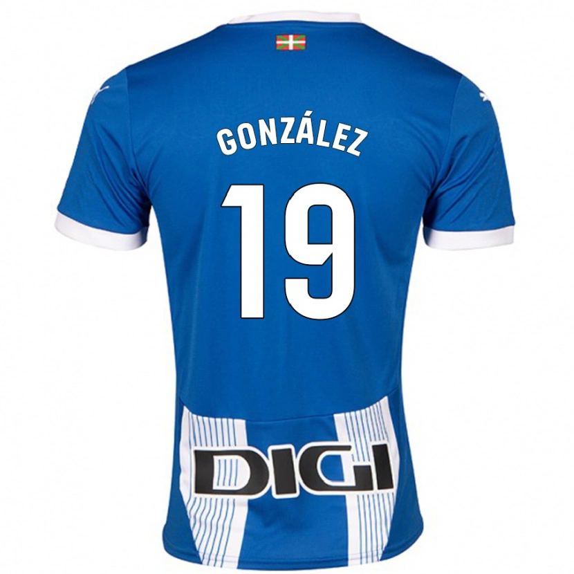 Danxen Uomo Maglia Aimar González #19 Blu Kit Gara Home 2024/25 Maglietta