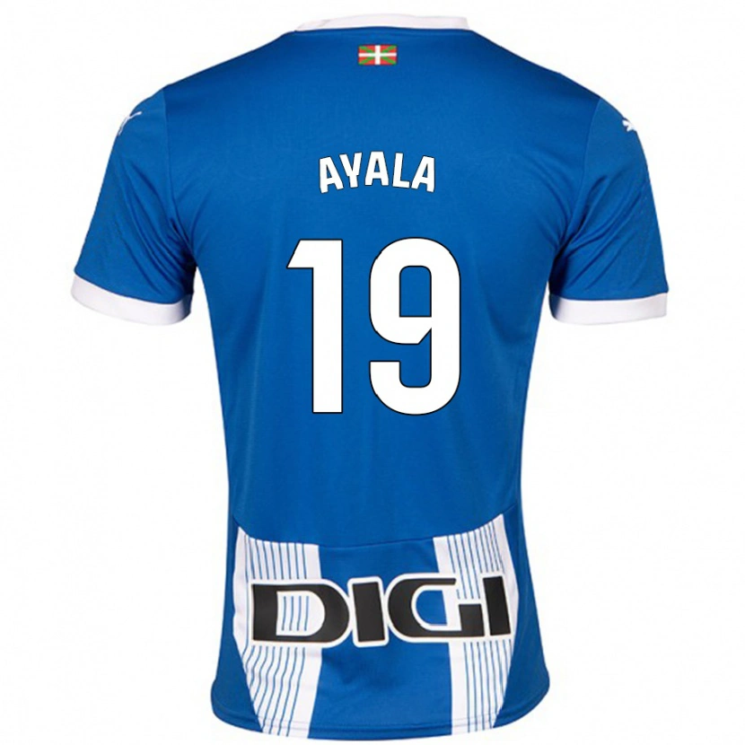 Danxen Uomo Maglia Axel Ayala #19 Blu Kit Gara Home 2024/25 Maglietta