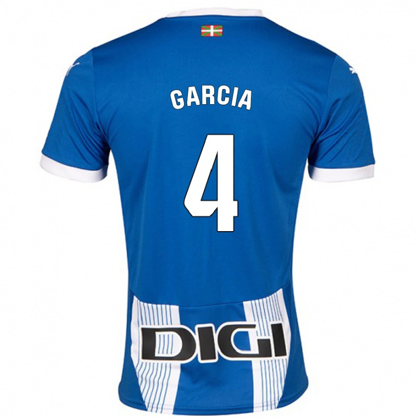 Danxen Uomo Maglia Pichi García #4 Blu Kit Gara Home 2024/25 Maglietta