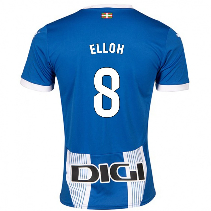 Danxen Uomo Maglia Rebecca Elloh #8 Blu Kit Gara Home 2024/25 Maglietta