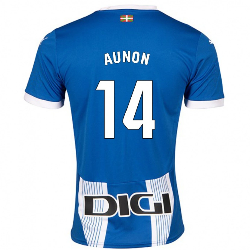 Danxen Uomo Maglia Cristina Auñón #14 Blu Kit Gara Home 2024/25 Maglietta