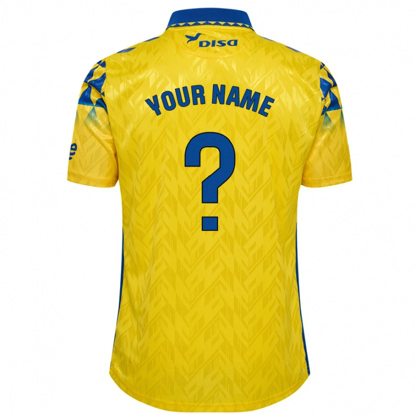 Danxen Uomo Maglia Il Tuo Nome #0 Giallo Blu Kit Gara Home 2024/25 Maglietta