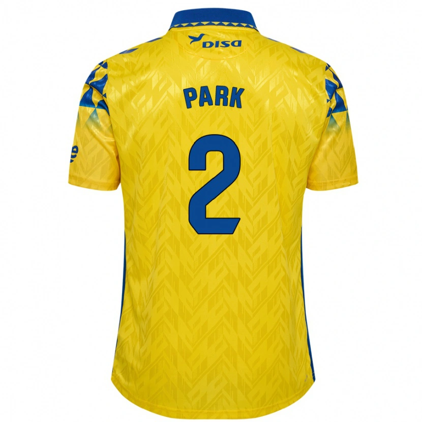 Danxen Uomo Maglia Marvin Park #2 Giallo Blu Kit Gara Home 2024/25 Maglietta