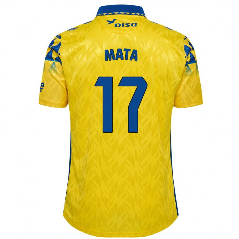 Danxen Uomo Maglia Jaime Mata #17 Giallo Blu Kit Gara Home 2024/25 Maglietta