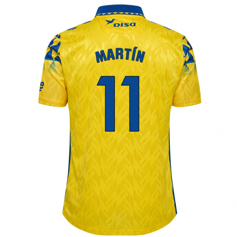 Danxen Uomo Maglia Diego Martín #11 Giallo Blu Kit Gara Home 2024/25 Maglietta