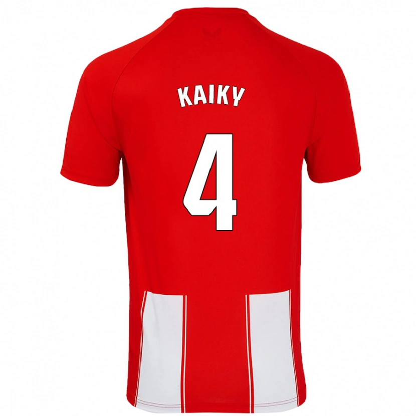 Danxen Uomo Maglia Kaiky #4 Rosso Bianco Kit Gara Home 2024/25 Maglietta