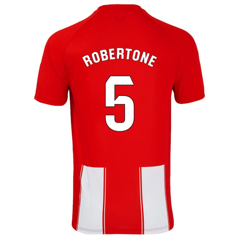 Danxen Uomo Maglia Lucas Robertone #5 Rosso Bianco Kit Gara Home 2024/25 Maglietta