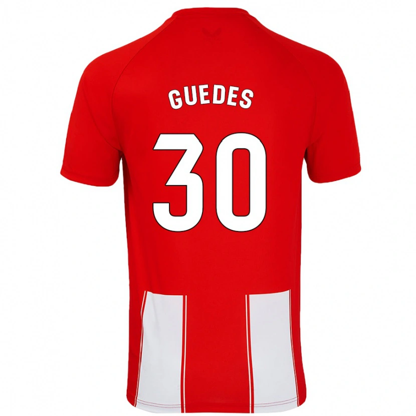 Danxen Uomo Maglia Gui Guedes #30 Rosso Bianco Kit Gara Home 2024/25 Maglietta