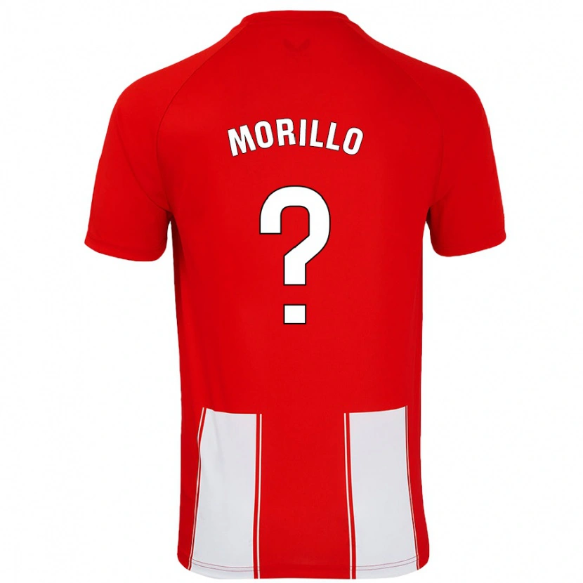 Danxen Uomo Maglia Manu Morillo #0 Rosso Bianco Kit Gara Home 2024/25 Maglietta