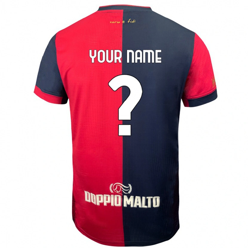 Danxen Uomo Maglia Il Tuo Nome #0 Rosso Blu Più Scuro Kit Gara Home 2024/25 Maglietta