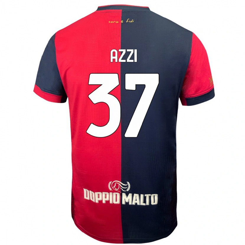 Danxen Uomo Maglia Paulo Azzi #37 Rosso Blu Più Scuro Kit Gara Home 2024/25 Maglietta