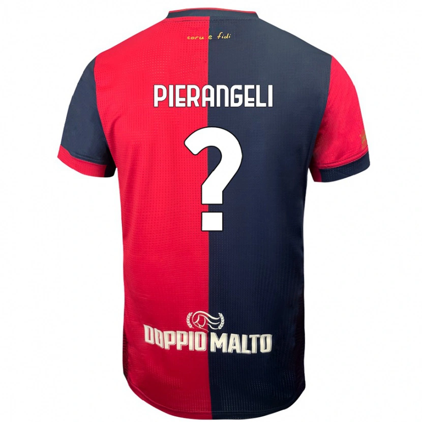 Danxen Uomo Maglia Luis Pierangeli #0 Rosso Blu Più Scuro Kit Gara Home 2024/25 Maglietta