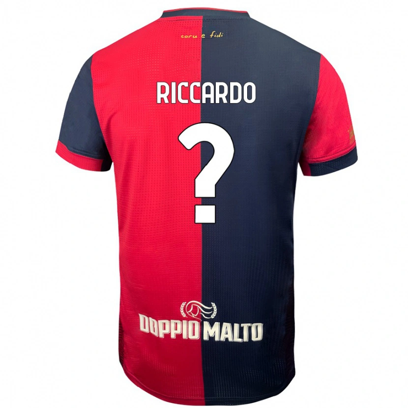 Danxen Uomo Maglia Riccardo Congiu #0 Rosso Blu Più Scuro Kit Gara Home 2024/25 Maglietta