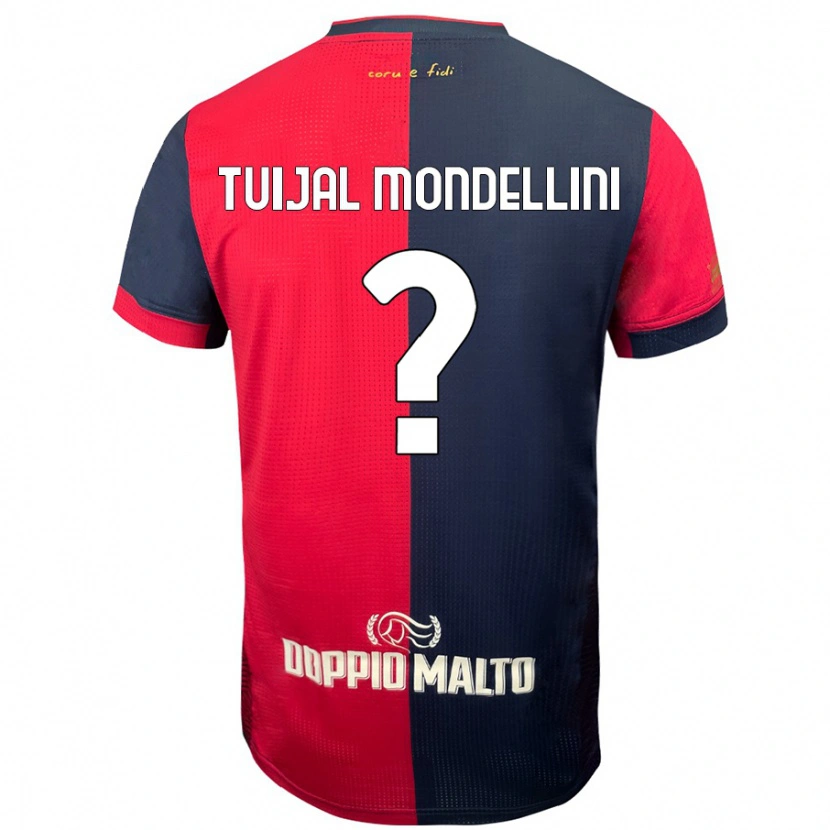 Danxen Uomo Maglia Luca Tuijal Mondellini #0 Rosso Blu Più Scuro Kit Gara Home 2024/25 Maglietta