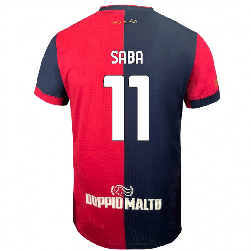 Danxen Uomo Maglia Alessio Saba #11 Rosso Blu Più Scuro Kit Gara Home 2024/25 Maglietta
