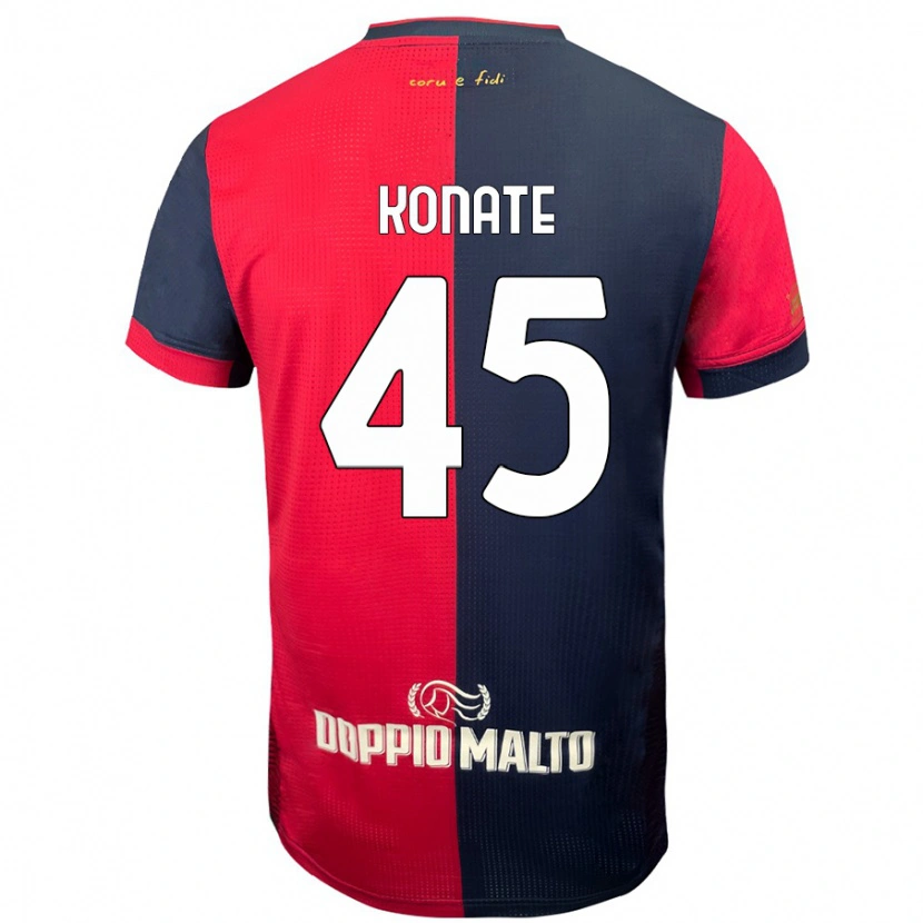 Danxen Uomo Maglia Ismael Konate #45 Rosso Blu Più Scuro Kit Gara Home 2024/25 Maglietta