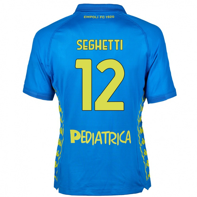 Danxen Uomo Maglia Jacopo Seghetti #12 Blu Kit Gara Home 2024/25 Maglietta