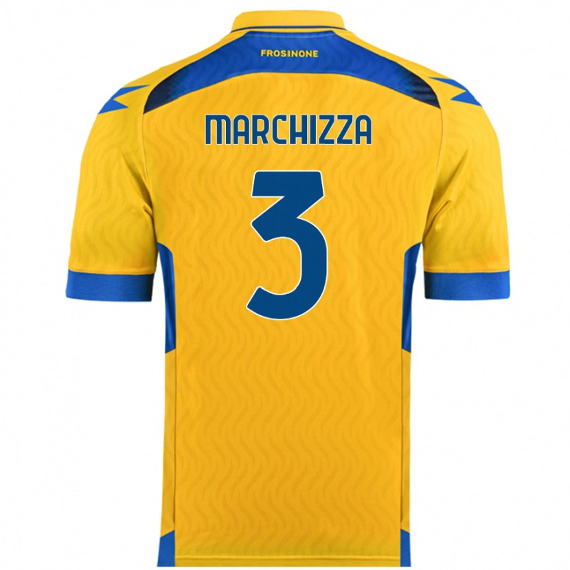 Danxen Uomo Maglia Riccardo Marchizza #3 Giallo Kit Gara Home 2024/25 Maglietta
