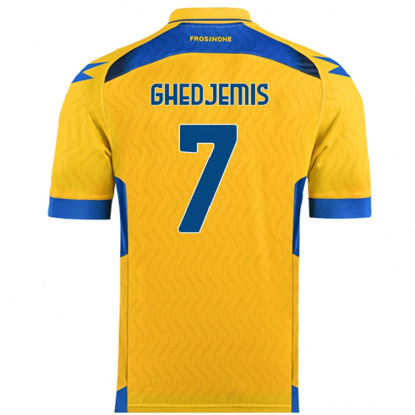 Danxen Uomo Maglia Farès Ghedjemis #7 Giallo Kit Gara Home 2024/25 Maglietta