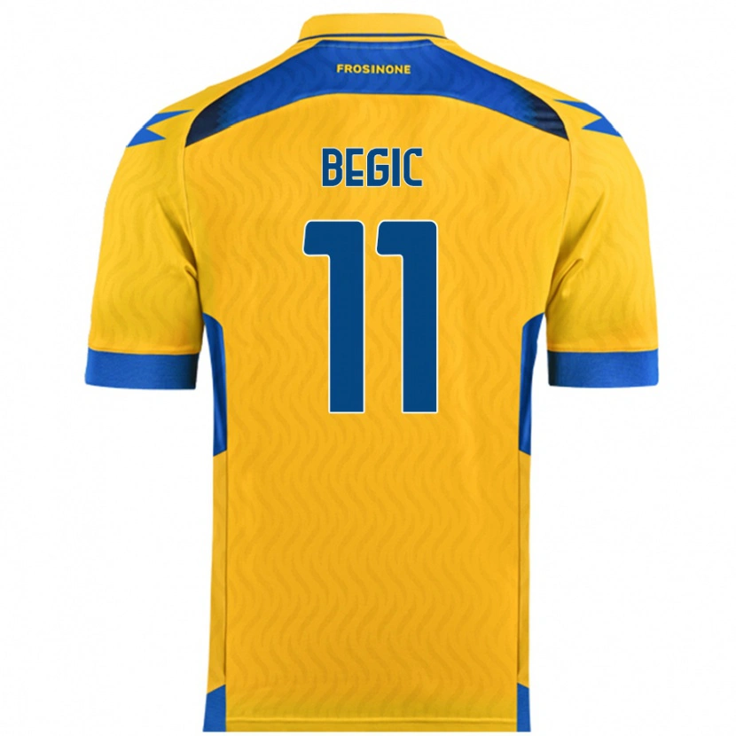 Danxen Uomo Maglia Tjas Begic #11 Giallo Kit Gara Home 2024/25 Maglietta