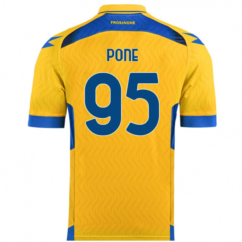 Danxen Uomo Maglia Cristian Pone #95 Giallo Kit Gara Home 2024/25 Maglietta