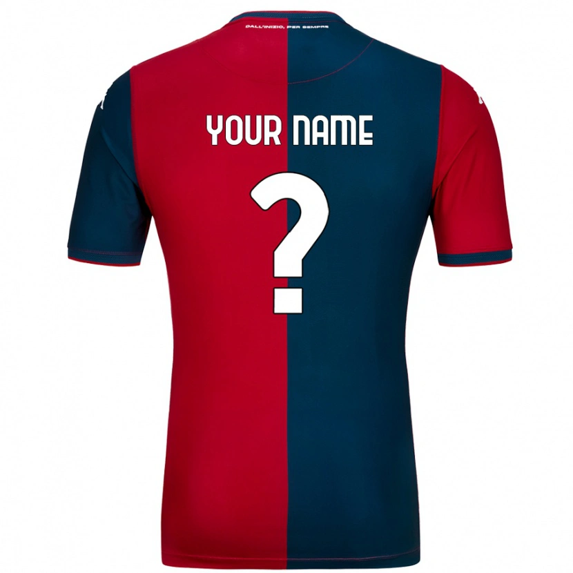 Danxen Uomo Maglia Il Tuo Nome #0 Rosso Blu Scuro Kit Gara Home 2024/25 Maglietta