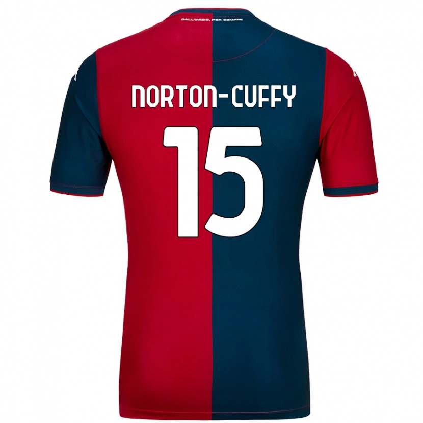 Danxen Uomo Maglia Brooke Norton-Cuffy #15 Rosso Blu Scuro Kit Gara Home 2024/25 Maglietta