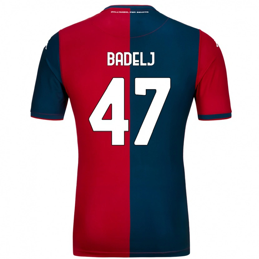 Danxen Uomo Maglia Milan Badelj #47 Rosso Blu Scuro Kit Gara Home 2024/25 Maglietta