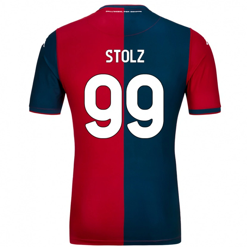 Danxen Uomo Maglia Franz Stolz #99 Rosso Blu Scuro Kit Gara Home 2024/25 Maglietta