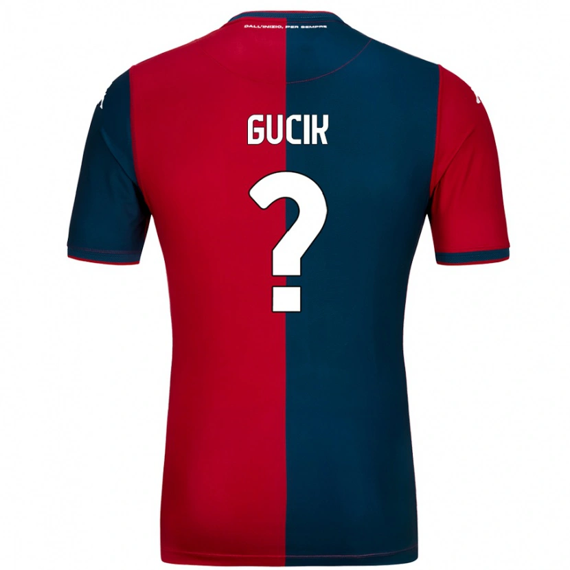 Danxen Uomo Maglia Nicolas Gucik #0 Rosso Blu Scuro Kit Gara Home 2024/25 Maglietta