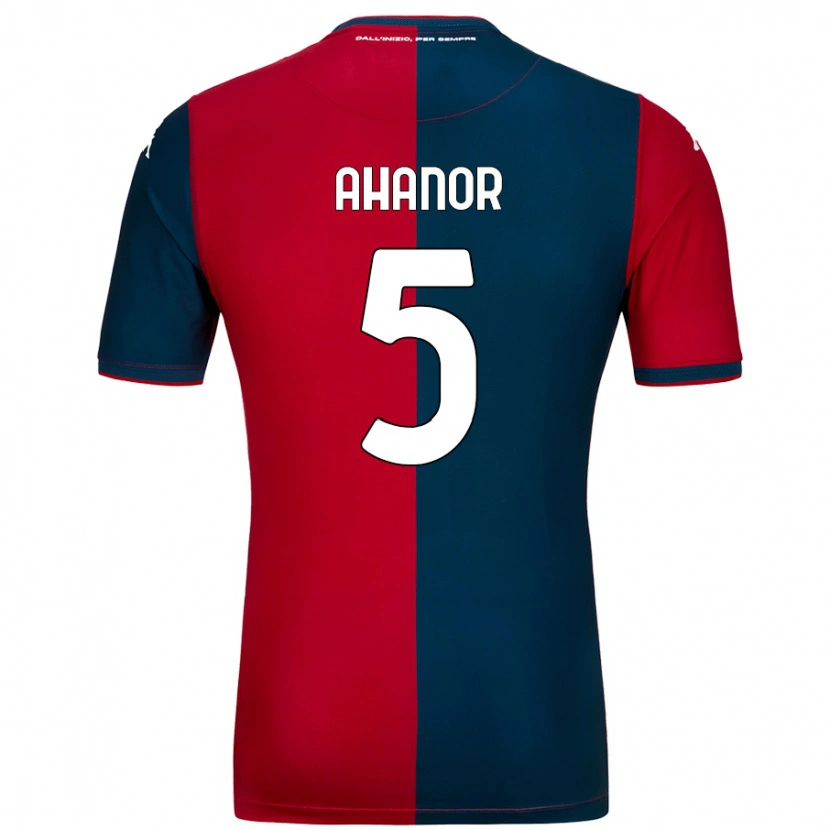 Danxen Uomo Maglia Honest Ahanor #5 Rosso Blu Scuro Kit Gara Home 2024/25 Maglietta