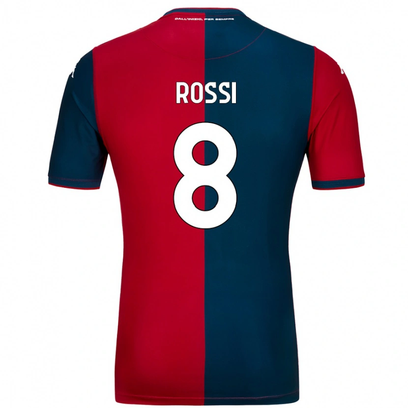 Danxen Uomo Maglia Gianluca Rossi #8 Rosso Blu Scuro Kit Gara Home 2024/25 Maglietta