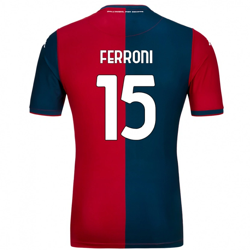 Danxen Uomo Maglia Leonardo Ferroni #15 Rosso Blu Scuro Kit Gara Home 2024/25 Maglietta