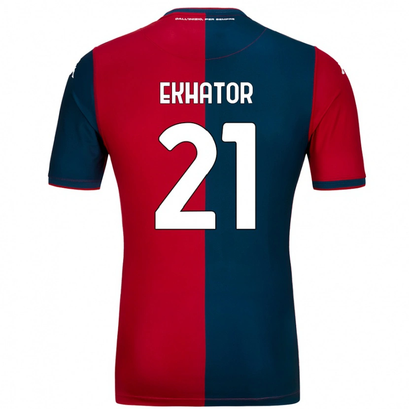 Danxen Uomo Maglia Jeff Ekhator #21 Rosso Blu Scuro Kit Gara Home 2024/25 Maglietta