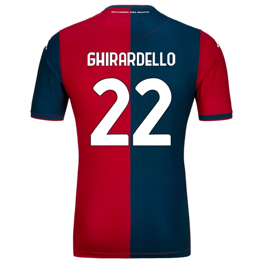 Danxen Uomo Maglia Tommaso Ghirardello #22 Rosso Blu Scuro Kit Gara Home 2024/25 Maglietta