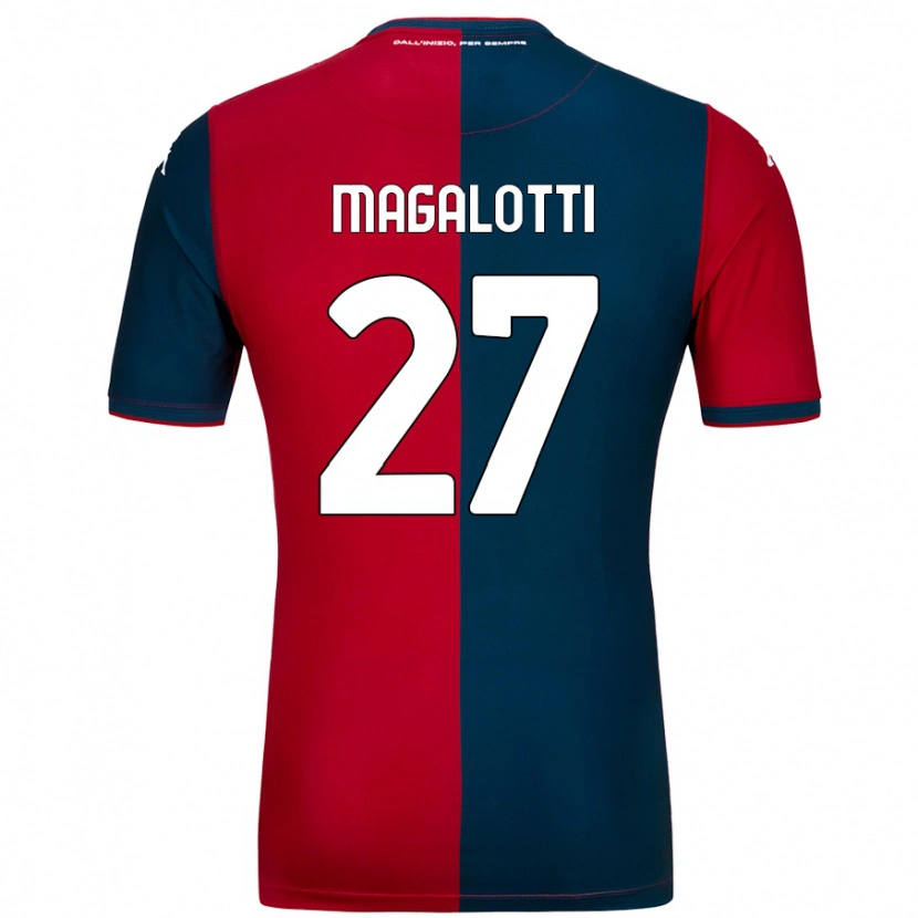 Danxen Uomo Maglia Gabriele Magalotti #27 Rosso Blu Scuro Kit Gara Home 2024/25 Maglietta