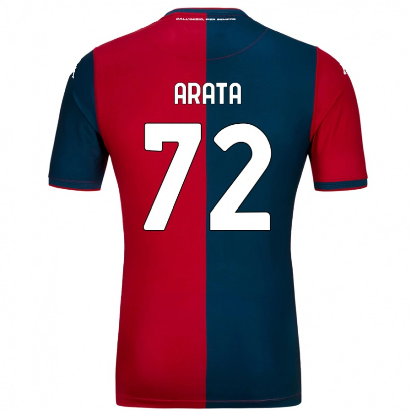 Danxen Uomo Maglia Stefano Arata #72 Rosso Blu Scuro Kit Gara Home 2024/25 Maglietta