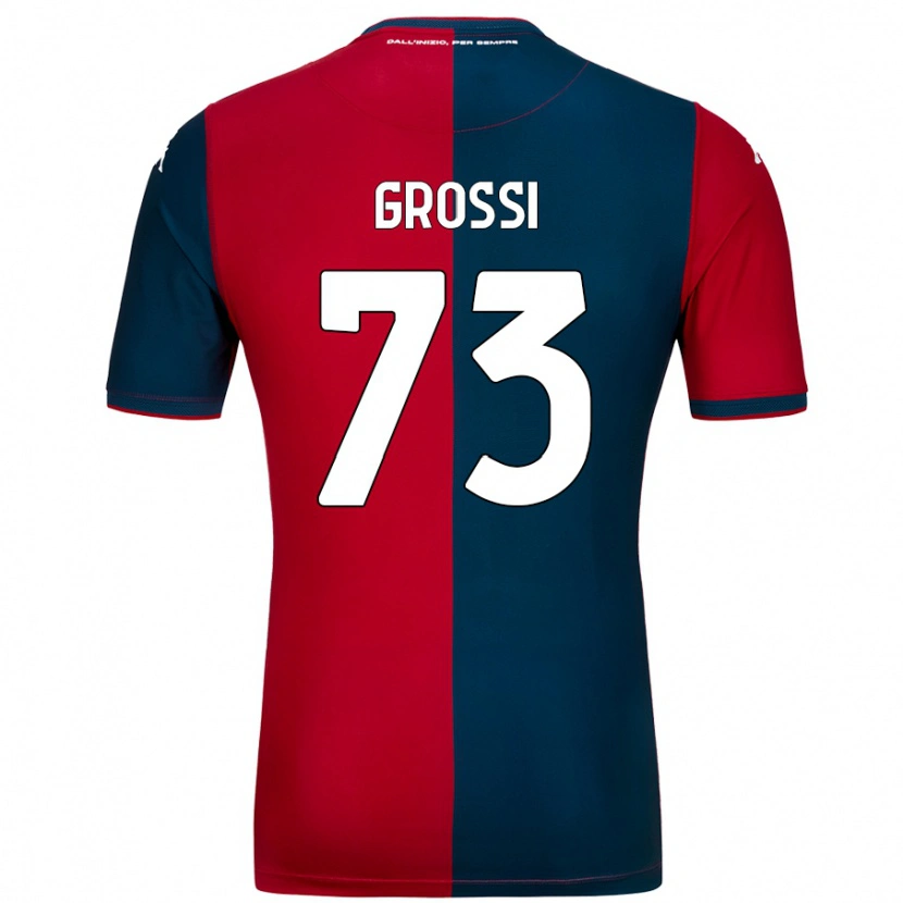 Danxen Uomo Maglia Jacopo Grossi #73 Rosso Blu Scuro Kit Gara Home 2024/25 Maglietta