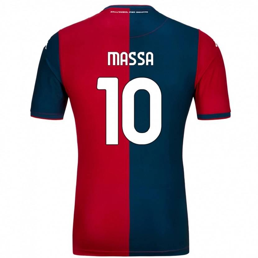 Danxen Uomo Maglia Alessandra Massa #10 Rosso Blu Scuro Kit Gara Home 2024/25 Maglietta