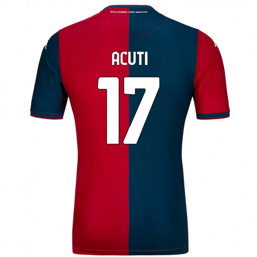 Danxen Uomo Maglia Arianna Acuti #17 Rosso Blu Scuro Kit Gara Home 2024/25 Maglietta