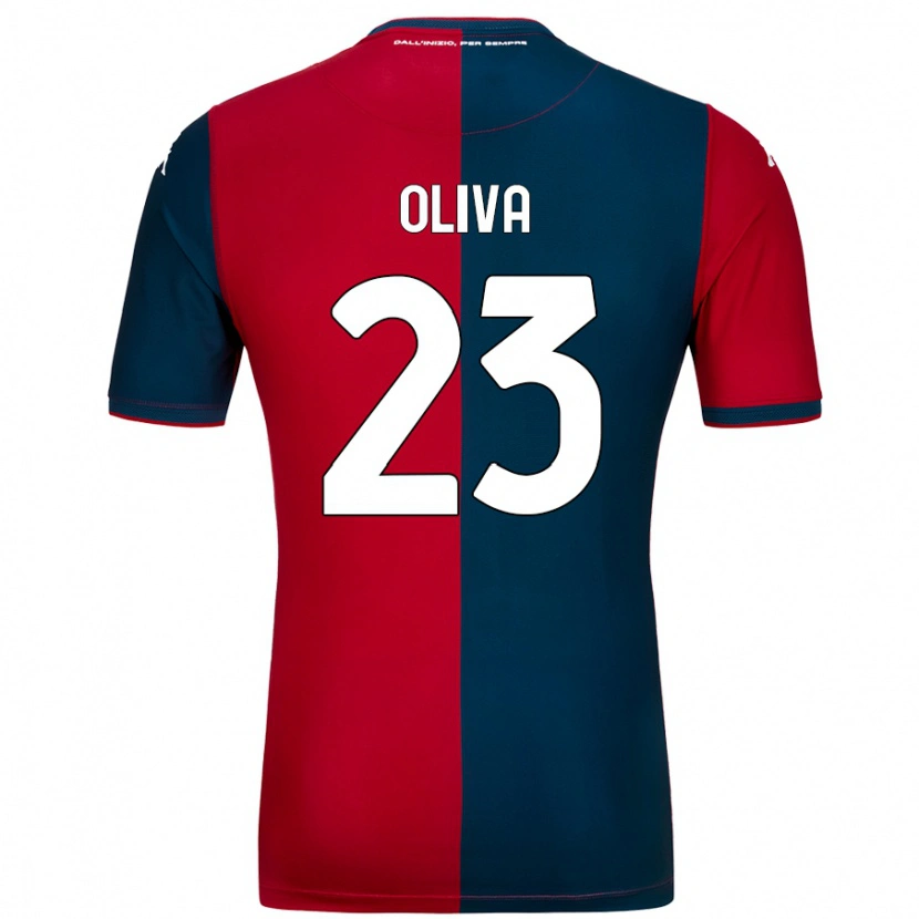 Danxen Uomo Maglia Eleonora Oliva #23 Rosso Blu Scuro Kit Gara Home 2024/25 Maglietta