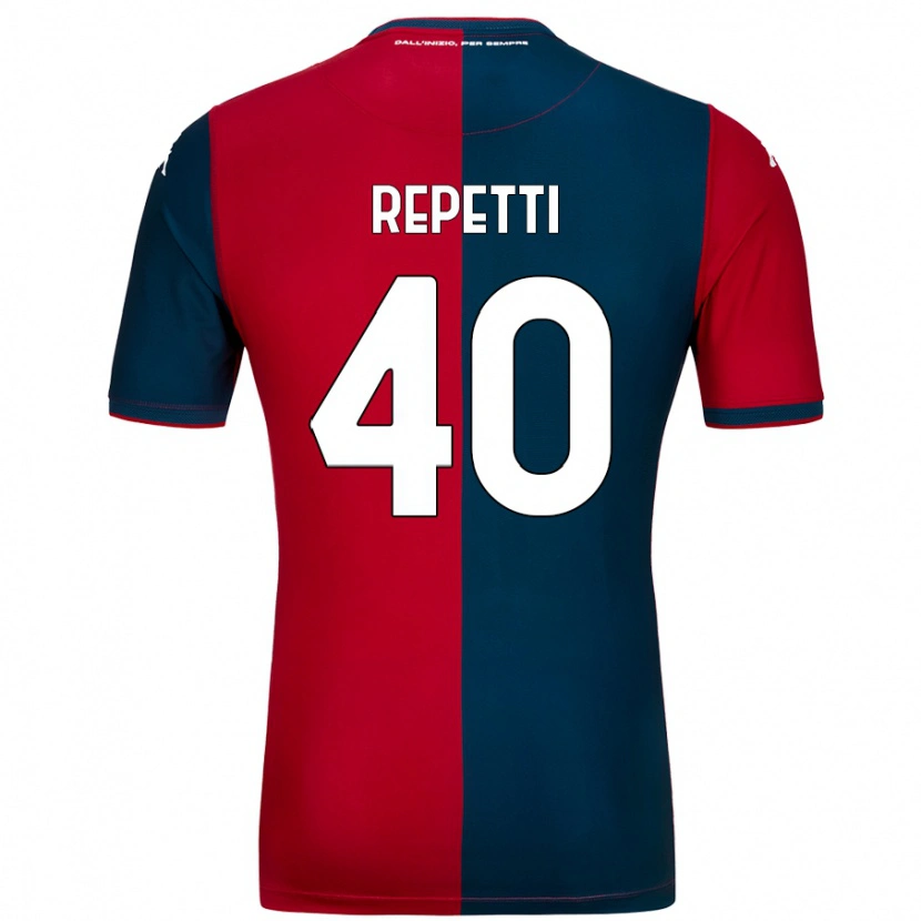 Danxen Uomo Maglia Chiara Repetti #40 Rosso Blu Scuro Kit Gara Home 2024/25 Maglietta
