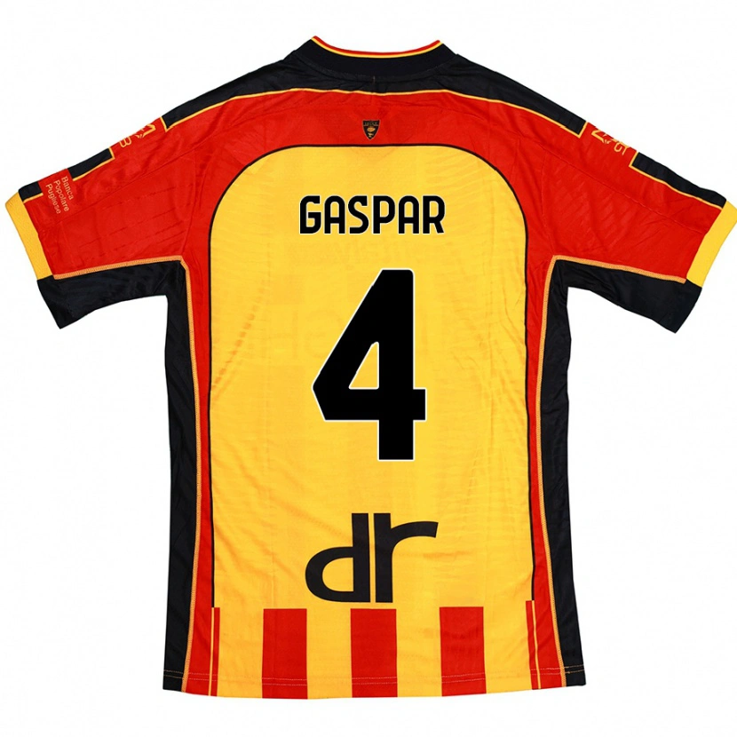 Danxen Uomo Maglia Kialonda Gaspar #4 Giallo Rosso Kit Gara Home 2024/25 Maglietta